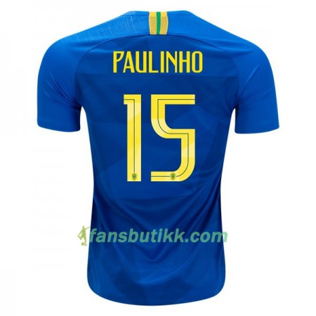 Fotball-VM 2018 Brasil drakt Paulinho 15 Bortetrøye